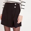Jupe-short évasée noir femme