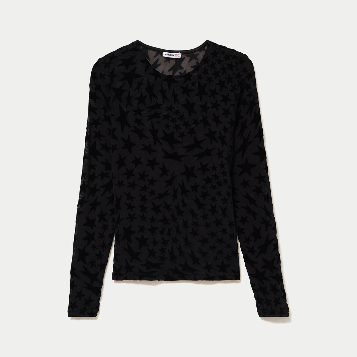 T-shirt ajust&eacute; manches longues noir femme