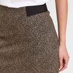 Jupe trap&egrave;ze courte taille standard noir femme
