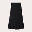 Jupe longue évasée noir femme