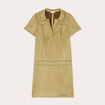 Robe évasée suédine vert clair femme