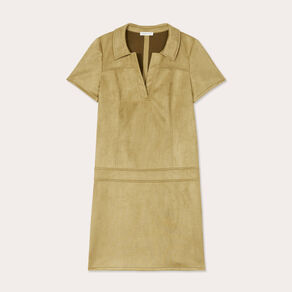 Robe évasée suédine vert clair femme