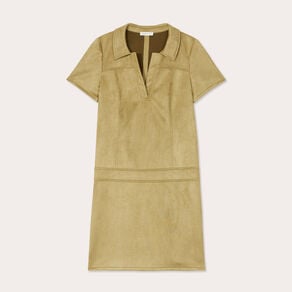robe evasee suedine vert clair femme Robe évasée suédine vert clair femme