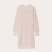 Robe pull droite col rond ivoire femme