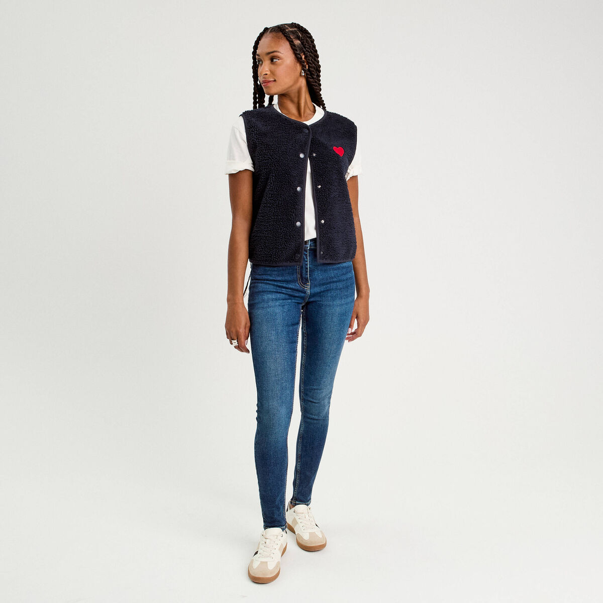 Jeans skinny push up denim stone femme