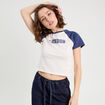 T-shirt manches courtes ecru femme