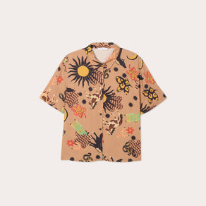 chemise manches courtes marron fonce femme Chemise manches courtes marron foncé femme