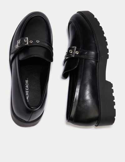 Mocassins noir femme