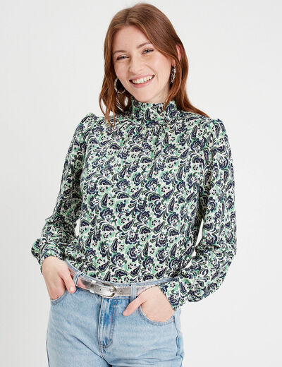 T-shirt manches longues vert femme