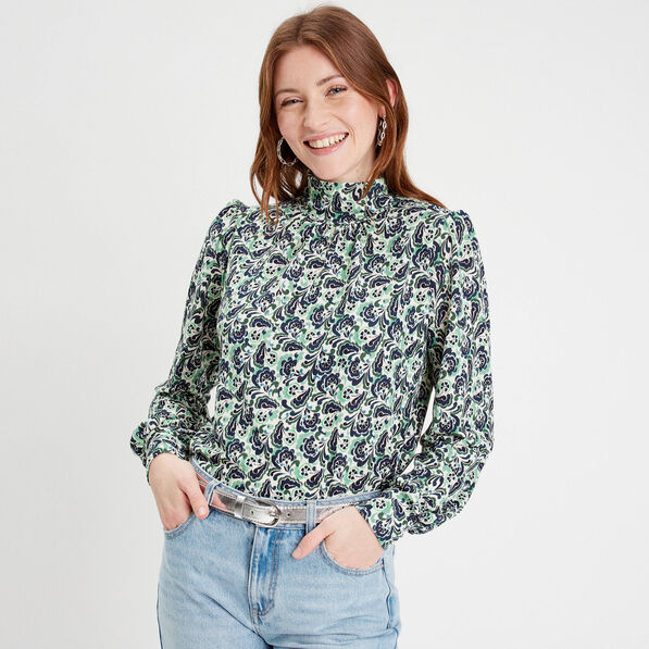 t shirt manches longues vert femme T-shirt manches longues vert femme
