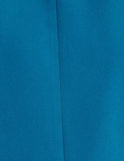 Veste blazer droite bleu canard femme