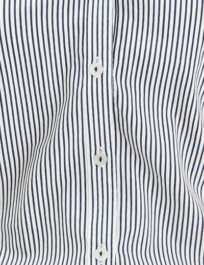 Chemise manches longues bleu marine femme