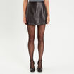 Jupe-short ajustée simili cuir noir femme