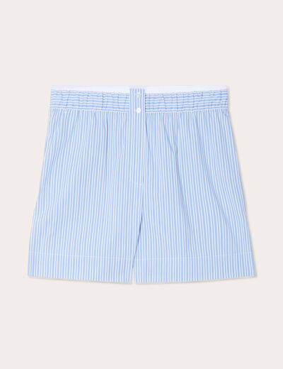 Short ajusté ecru femme