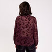 Blouse fluide manches longues marron cognac femme