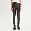 Legging simili cuir noir femme