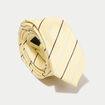 Cravate satin&eacute;e jaune pastel femme