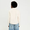 Veste droite courte effet polaire ecru femme
