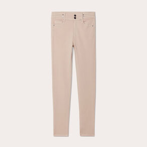 Pantalon skinny push up beige femme