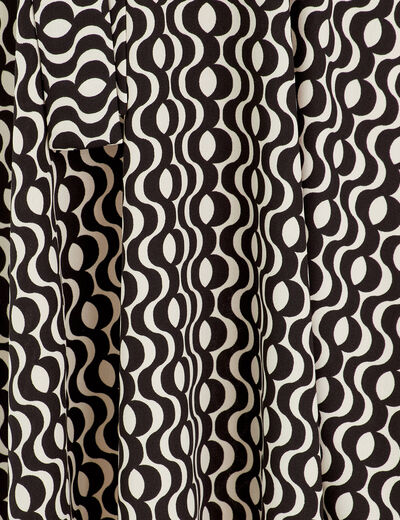 Robe évasée manches 3/4 blanc femme
