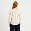 Blouse avec broderie bordeaux femme