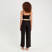 Combinaison pantalon bretelles avec lin noir femme