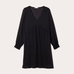 Robe évasée plumetis noir femme