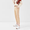 Pantalon chino 7/8ème beige femme