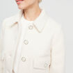 Veste droite boutonnée ecru femme