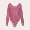 Body en velours d&eacute;collet&eacute; dos rose clair femme