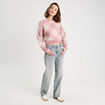 Pull manches longues rose poudrée femme
