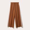 Pantalon large fluide orange fonc&eacute; femme