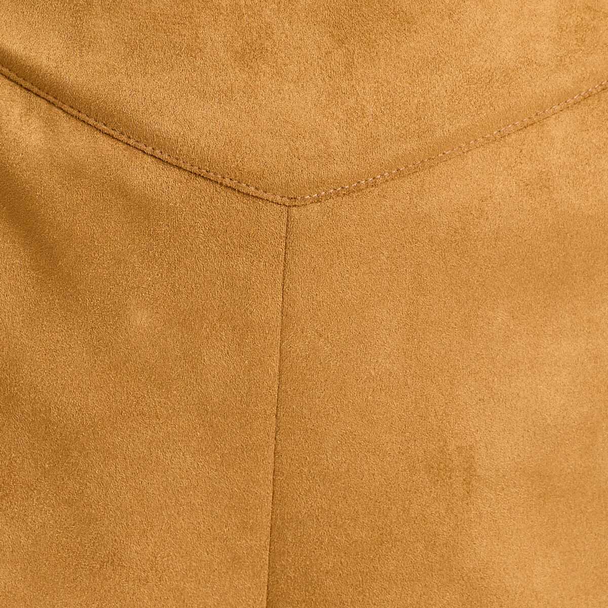 Short droit suédine camel femme