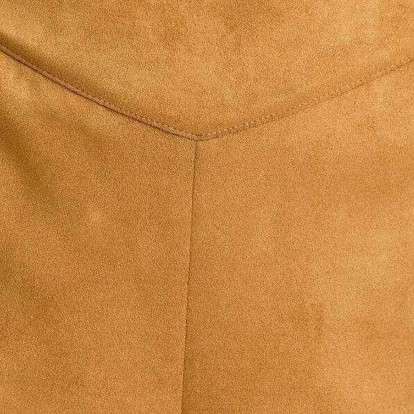 Short droit suédine camel femme