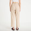 Pantalon droit 7/8&egrave;me taille haute sable femme