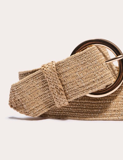 Ceinture élastiquée couleur or femme