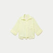Blouse ample col tunisien manches 3/4 jaune femme
