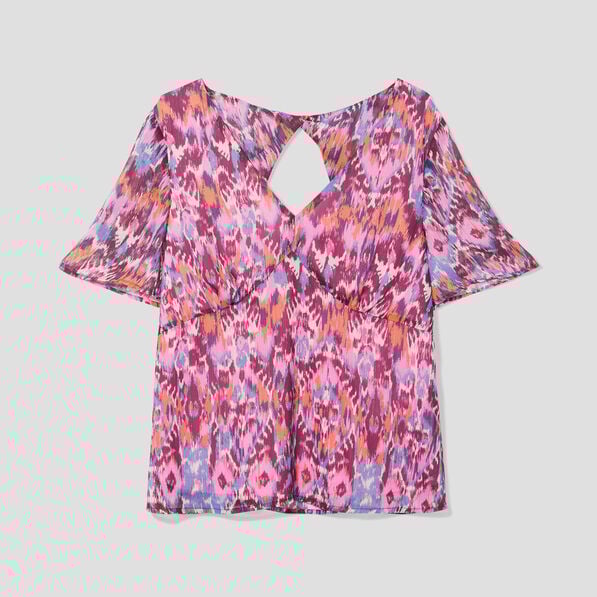blouse manches courtes orange femme Blouse manches courtes orange femme