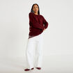 Pull manches longues bordeaux femme