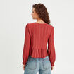 Blouse manches longues vieux rose femme