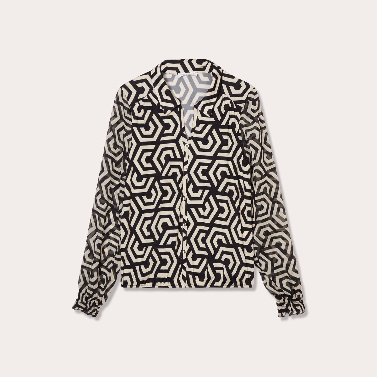 Blouse Paula - manches longues blanc femme
