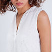 Blouse sans manches blanc femme