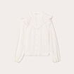 Blouse manches longues ecru femme