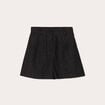 Short ample fils métallisés noir femme