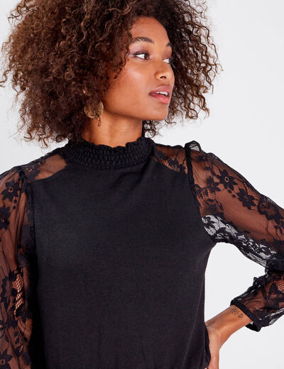 T-shirt manches longues noir femme