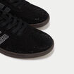 Baskets basses &agrave; lacets denim noir enduit femme