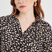 Chemise manches longues noir femme