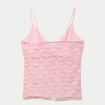 Top ajust&eacute; d&eacute;collet&eacute; sans manches rose ado