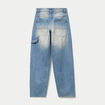 Jean loose taille standard denim bleach ado
