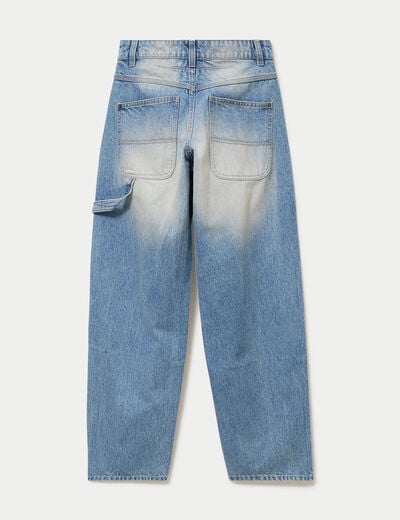 Jean loose taille standard denim bleach ado